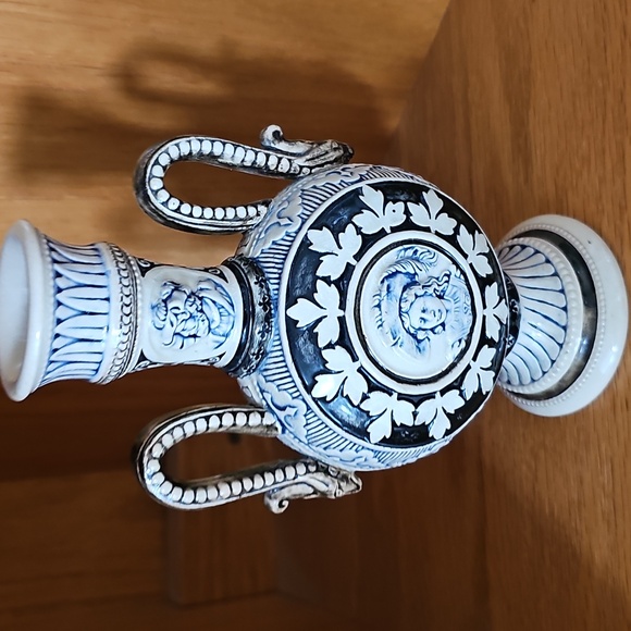 ⚱️HP⚱️Antique German Salt-Glazed Stoneware Vase 19th Century Historismus Period - Picture 14 of 15